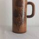 Pichet, vintage stoneware vase from Vallauris – Fonck & Matéo, thistle decoration from the 1970s.