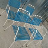 Set of 4 chairs vintage scoubidou