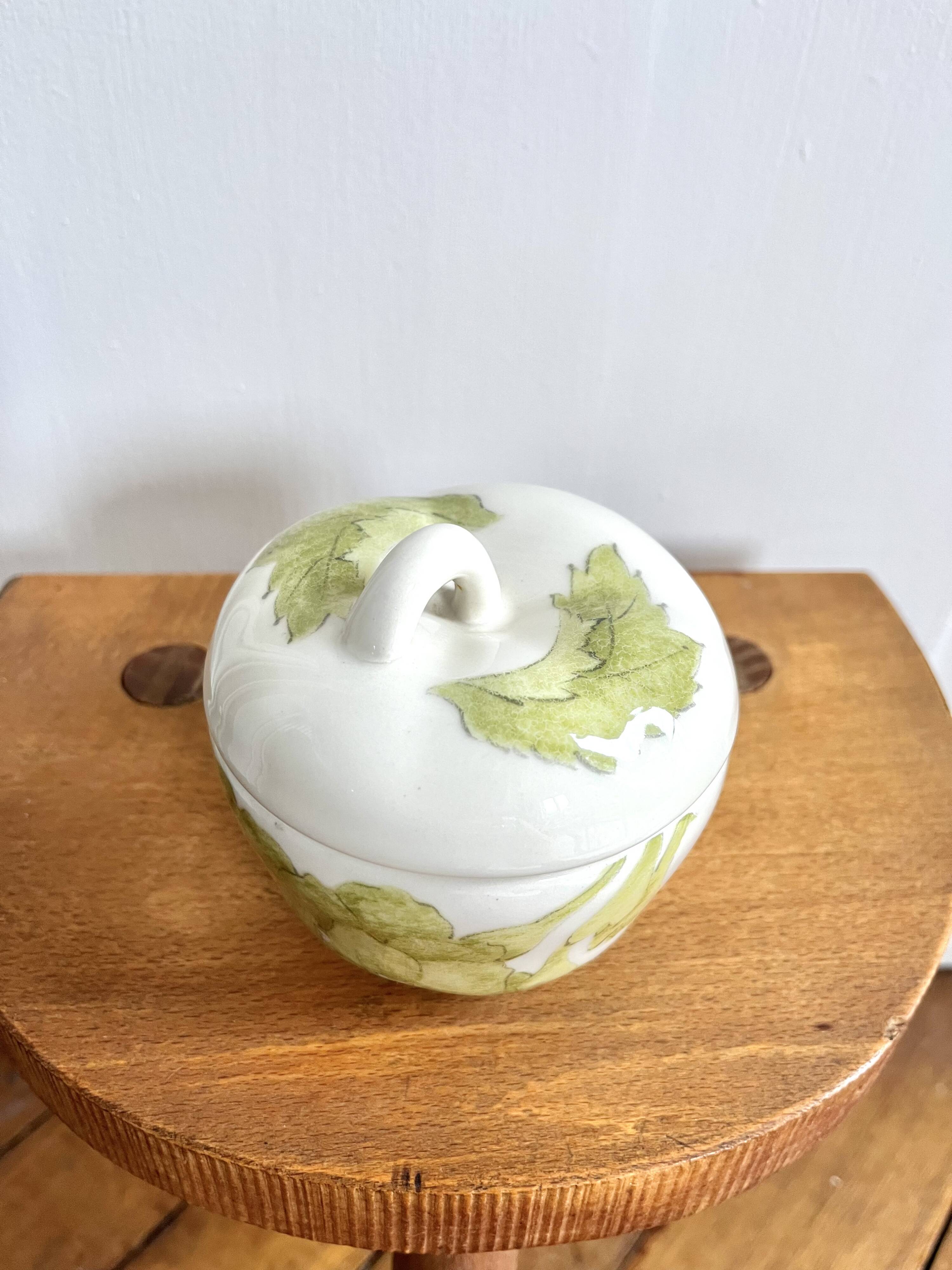 Sucrier confiturier forme pomme vintage