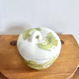 Vintage apple-shaped jam sugar bowl