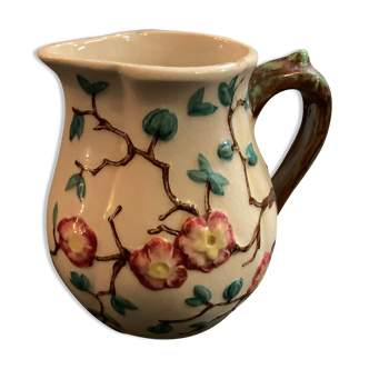 Enamelled pocelaine pitcher