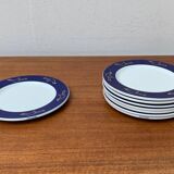 German series of postmodern flying object plates by David Palterer and Sieger Design for Arzberg, 1990s, set of 8.