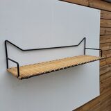 Wicker and metal shelf Raoul Guys 50s