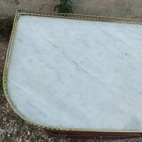 Antique Louis XVI style chest of drawers with marble top