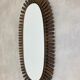 Oval rattan sun mirror 102 x 51 cm jungle chic style