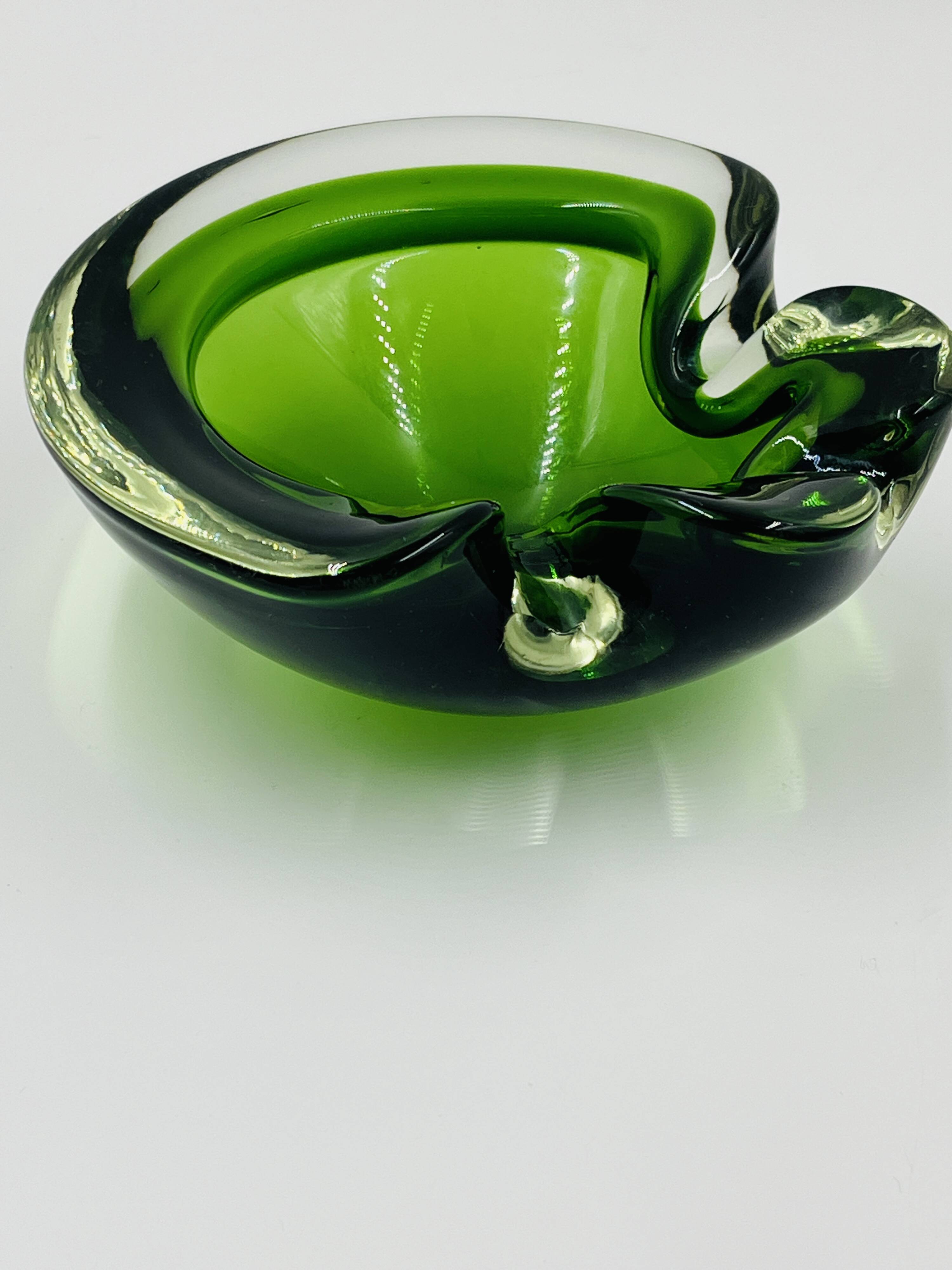 Cendrier vide-poche Murano en verre Sommerso