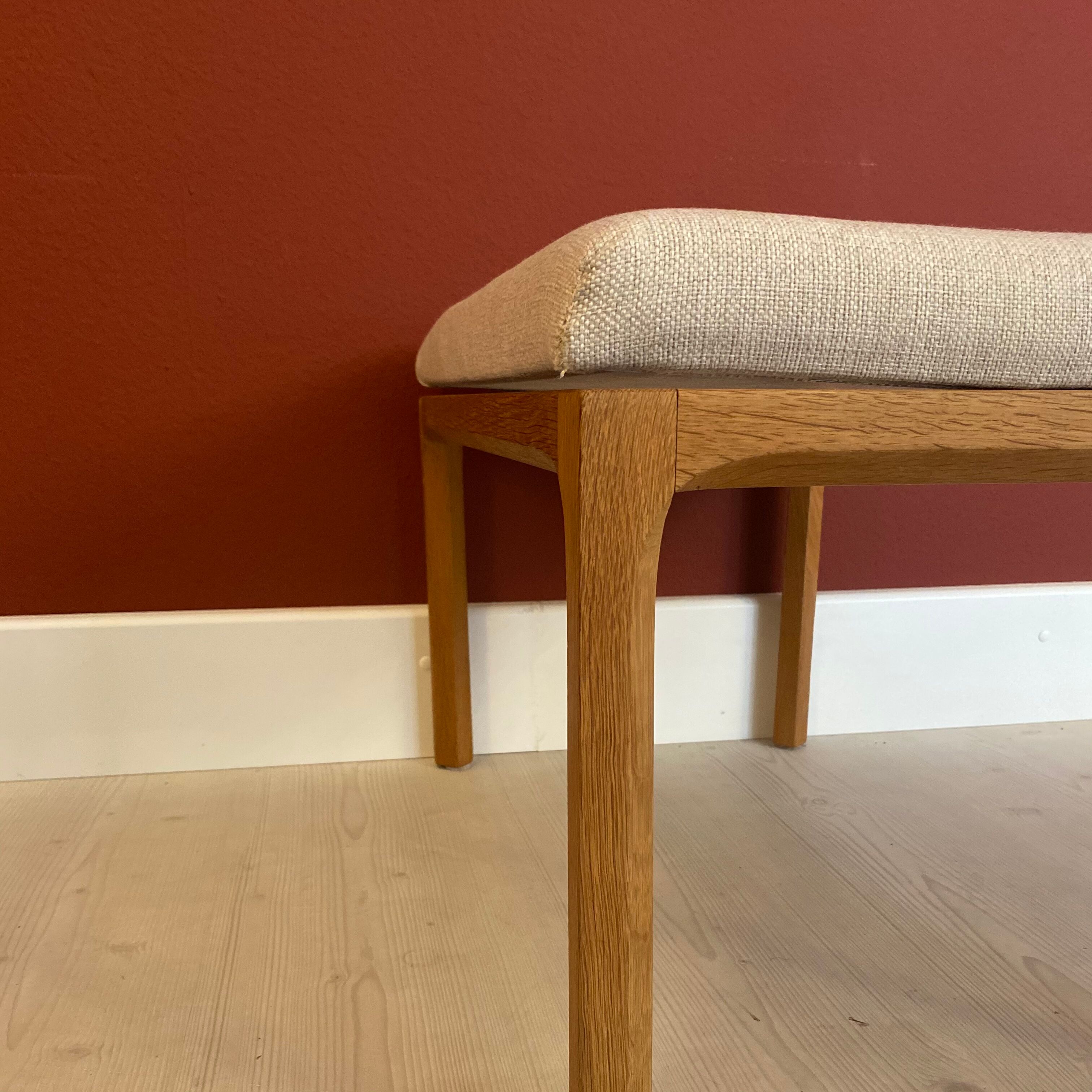 Danish ottoman in oak by Kai Kristiansen