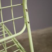 6 metal chairs, painted in teal