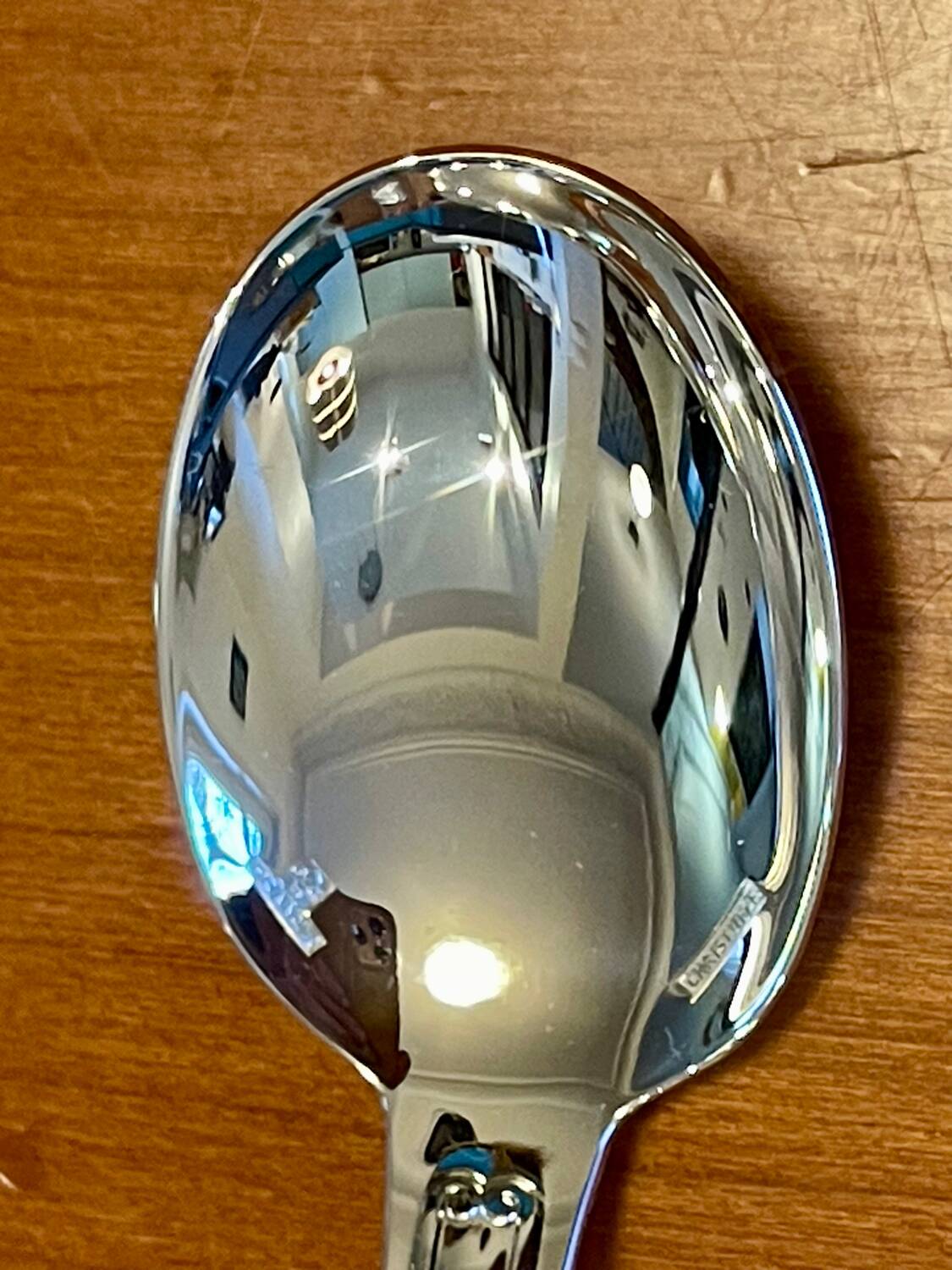 Christofle France Vendôme, 8 ice cream spoons in new condition.