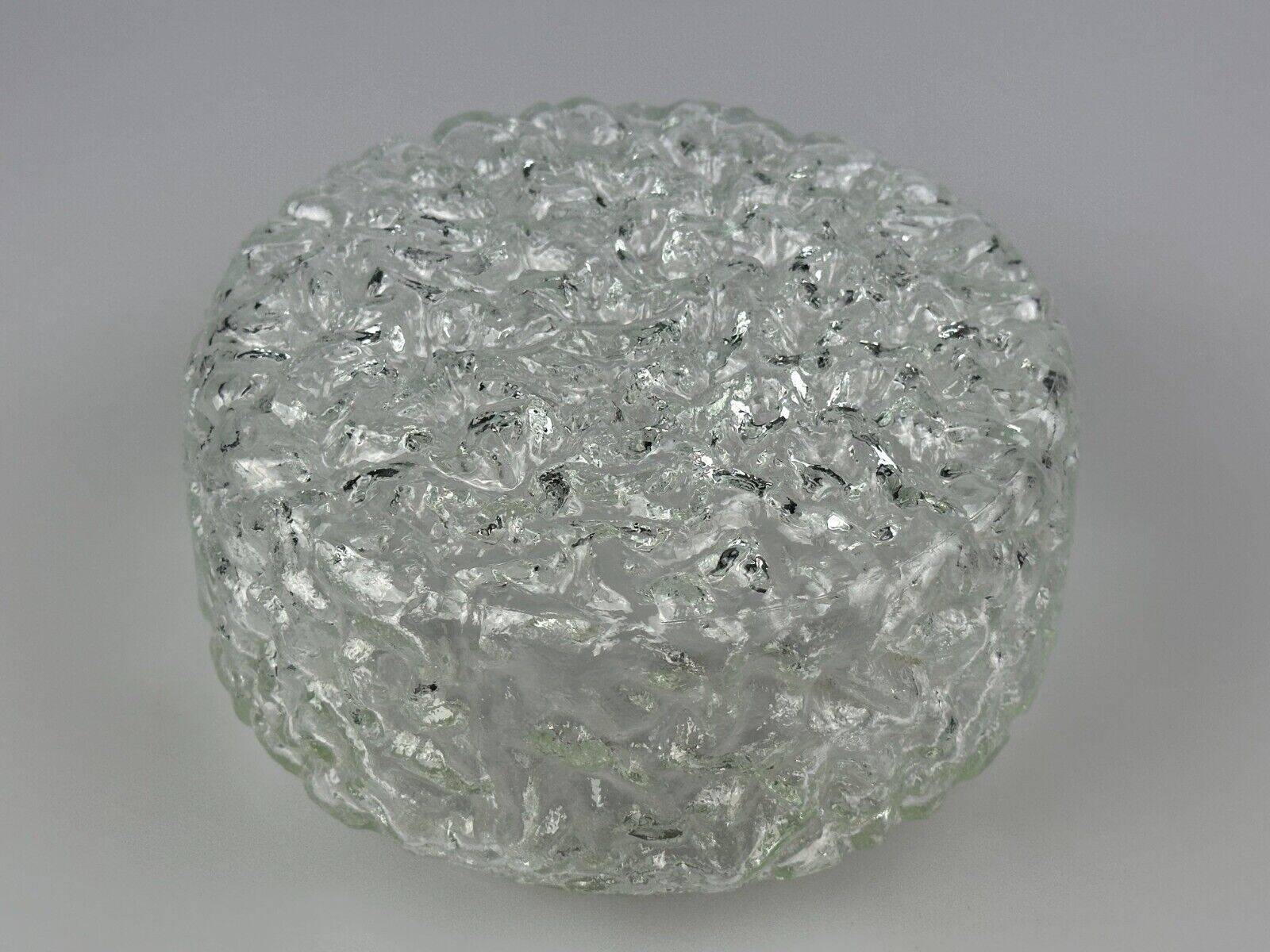 60s 70s ceiling lamp Glashütte Limburg Germany Plafoniere glass & metal