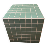 Jade ceramic cube side table 35x35 cm