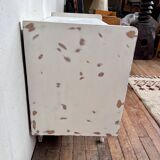 White patinated chest of drawers vintage feet compass