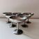 Service of 6 stainless steel cutlery sets.