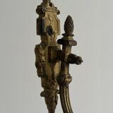 antique wall hook, gilded sculpted metal