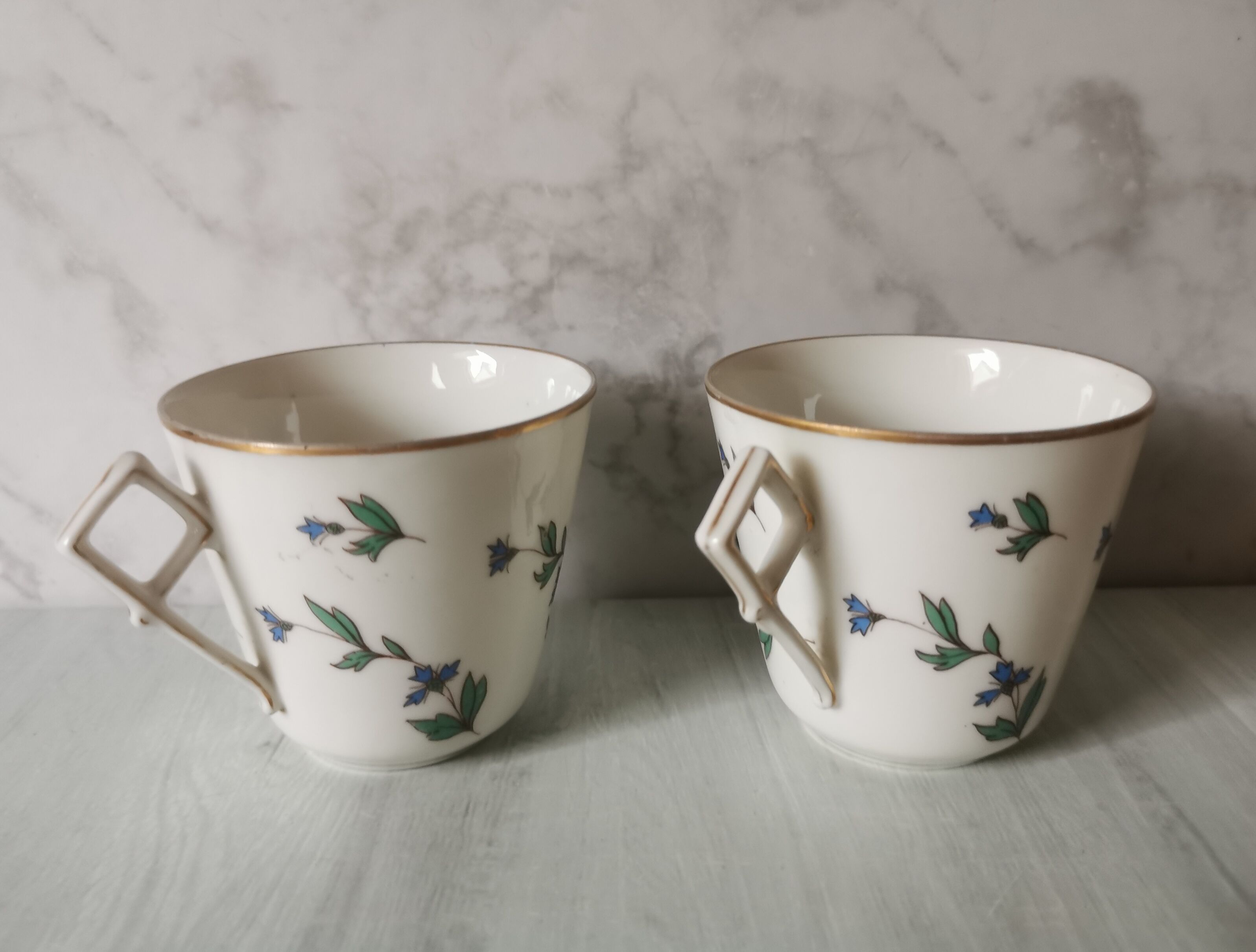 Porcelain barbel tea set Limoges Guérin