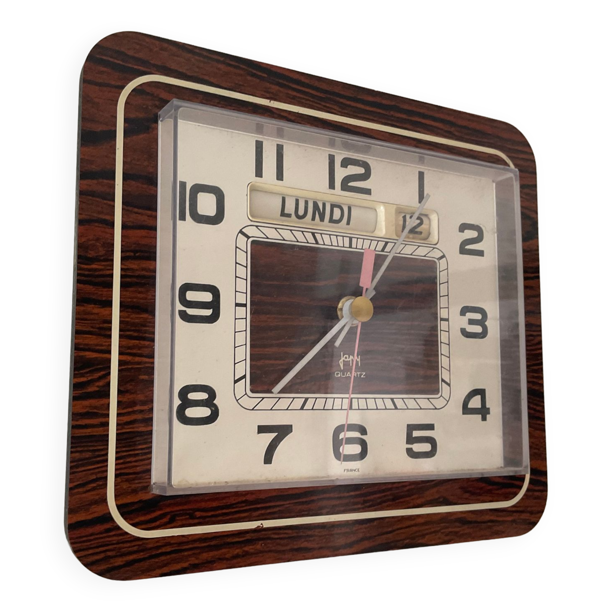 Vintage clock Japy in Formica 70s