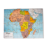 Ancien puzzle en bois carte d'Afrique