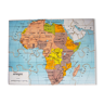 Ancien puzzle en bois carte d'Afrique