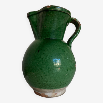 Farmhouse pitcher vase varnished earth popular art south 1950