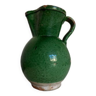Vase pichet de ferme terre vernissée art populaire sud 1950