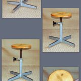 Workshop turning stool adjustable in height