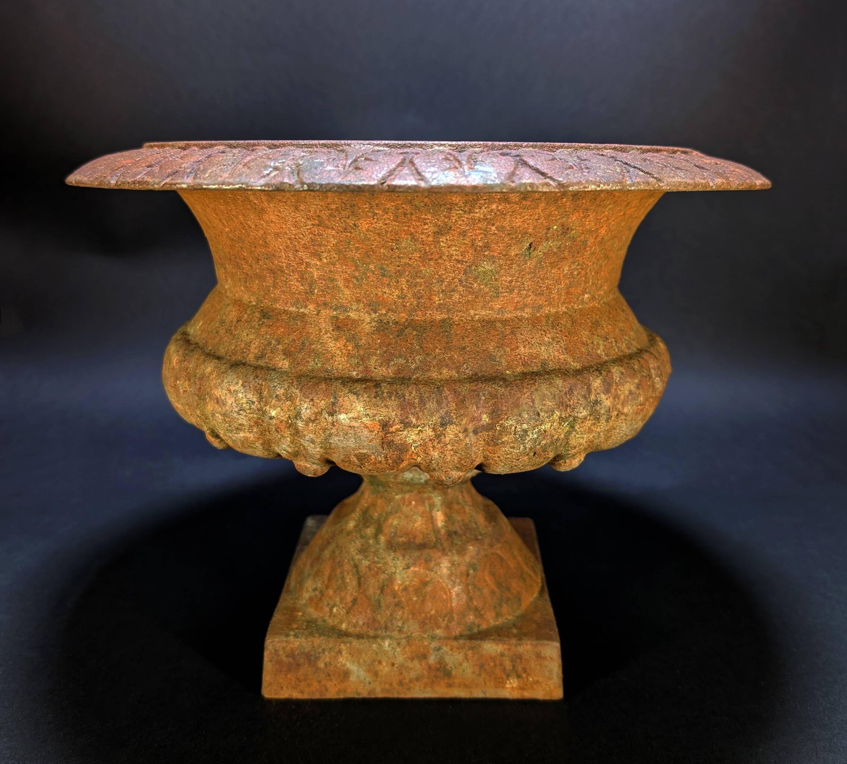Old Cast Iron Planter – Medici Basin on Stand – 27 cm – 5.5 kg