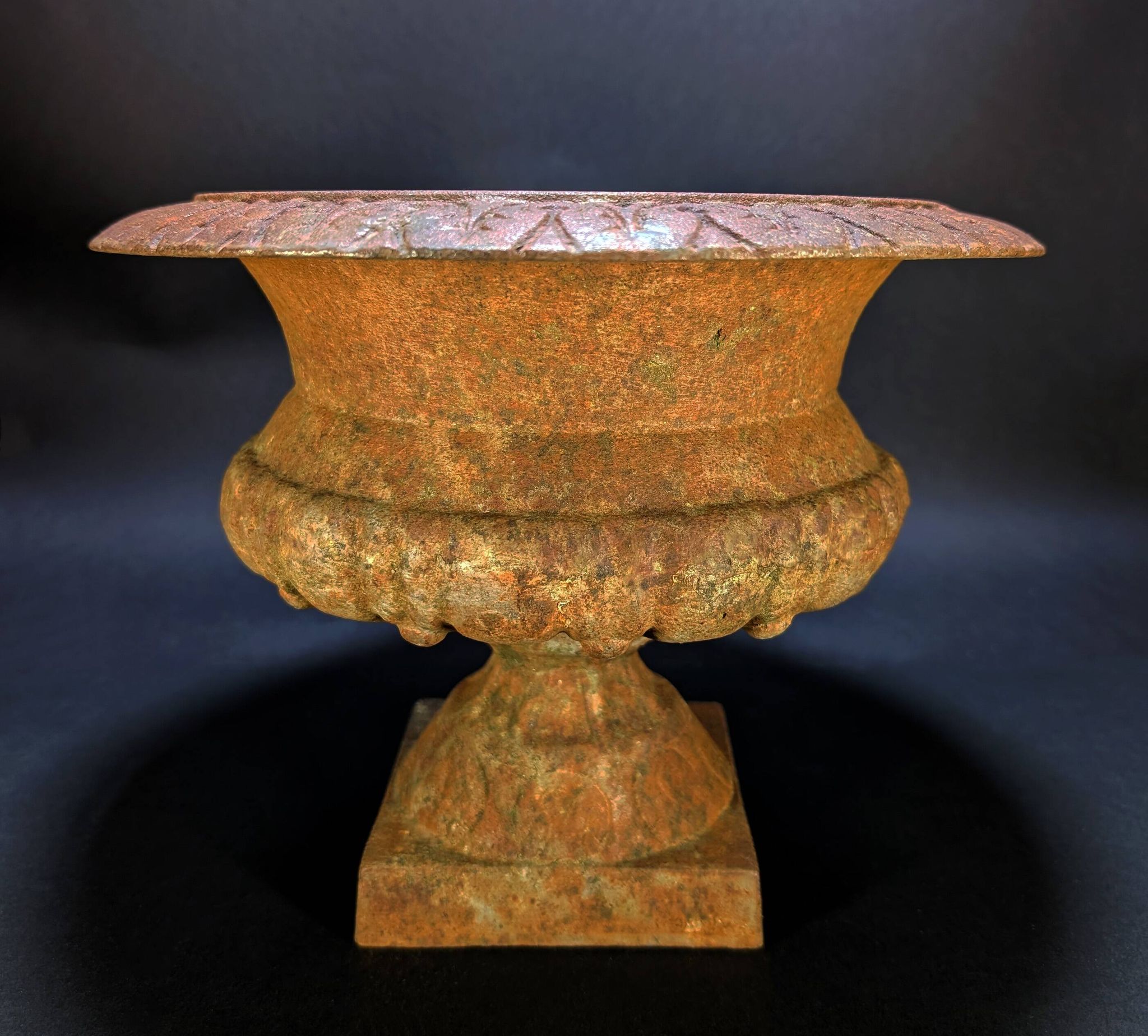 Old Cast Iron Planter – Medici Basin on Stand – 27 cm – 5.5 kg