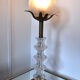 Art Deco crystal floral lamp