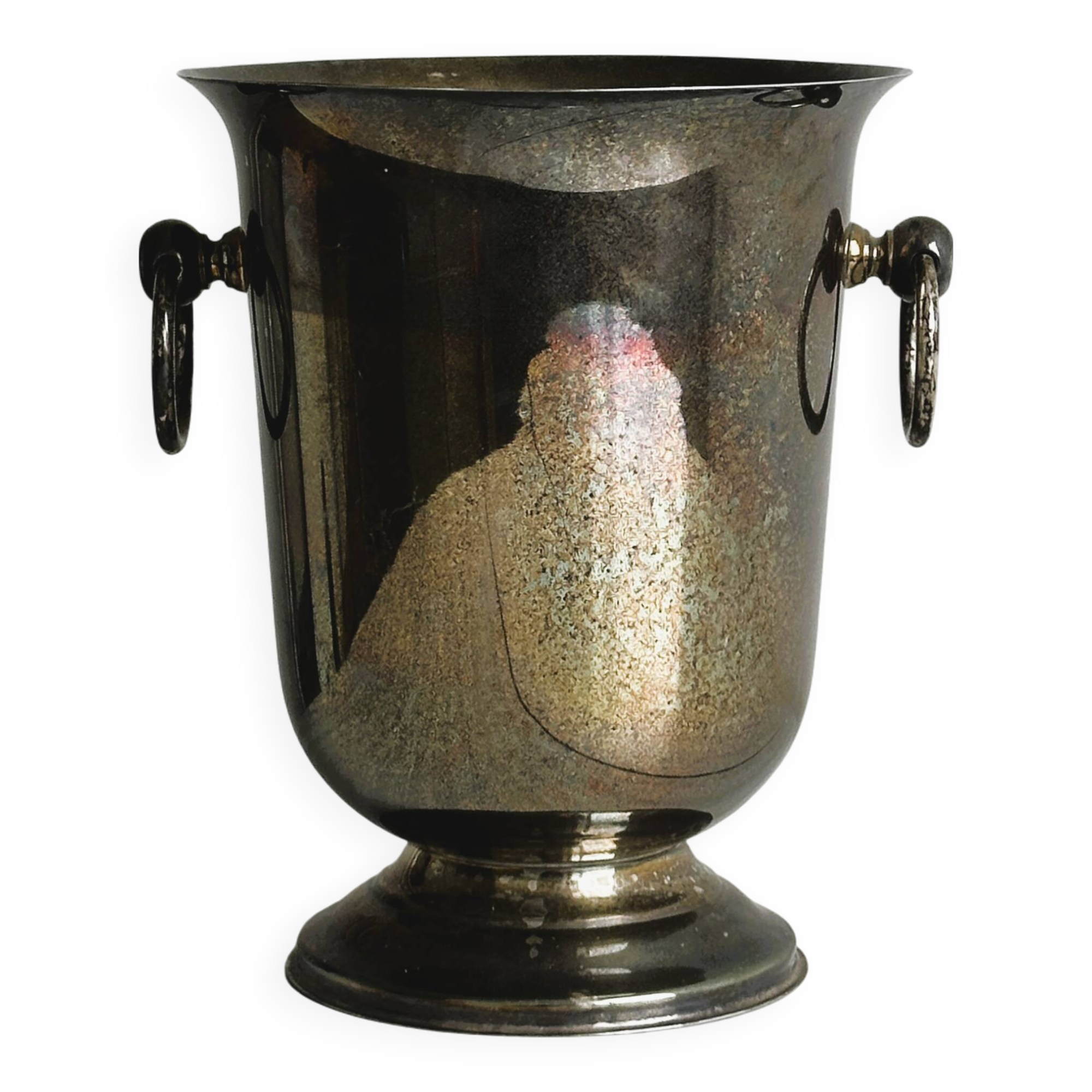 Antique patinated, hallmarked champagne bucket