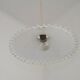 Vintage French Art Deco White Opaline Glass Pendant Light with Frilled Edge 5563