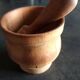 wooden mortar with pestle