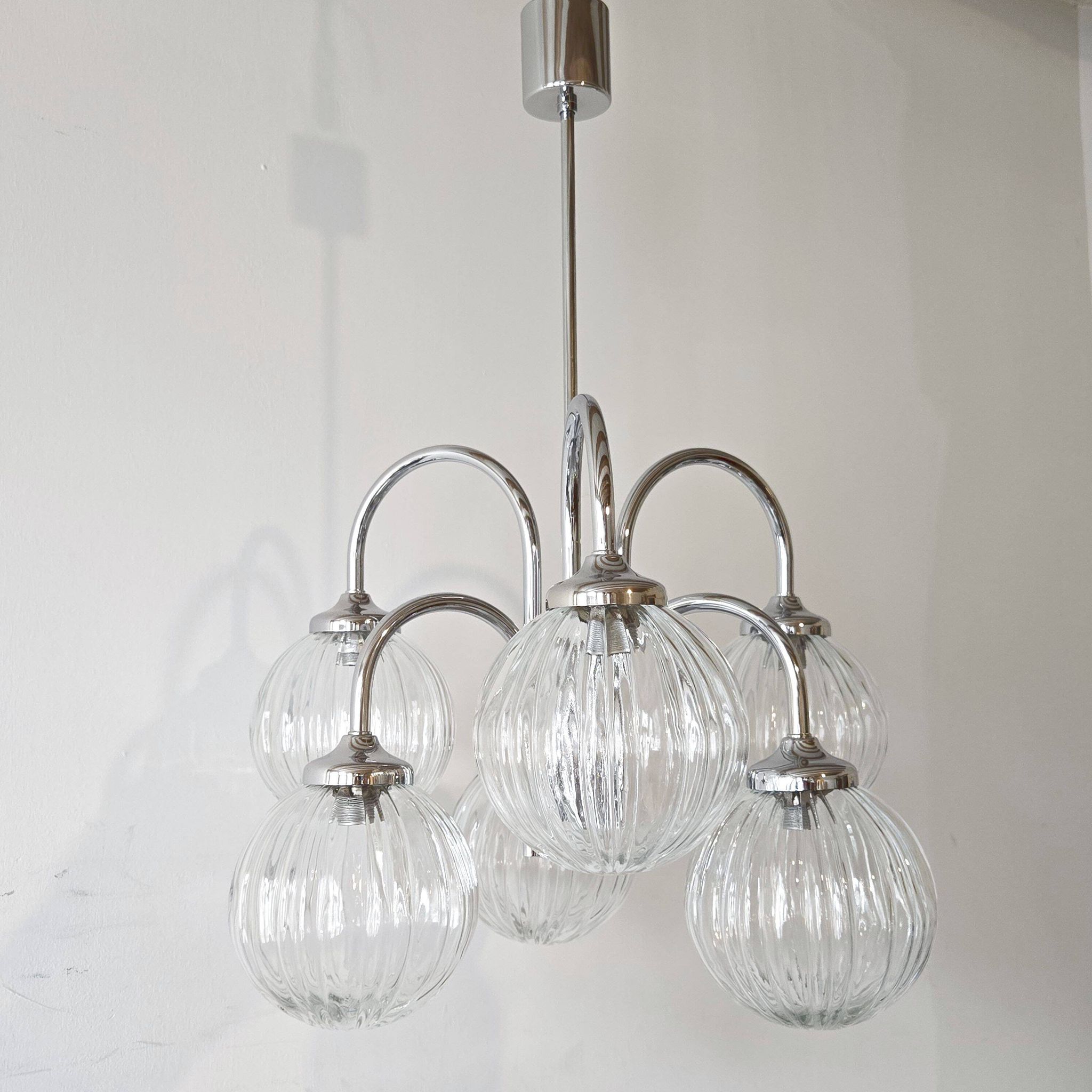 Lustre vintage 6 boules 1970