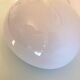 Half moon ceiling light in white opaline 60s/70s