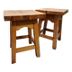 Dutch pine wood Stools, 1990s, Vintage