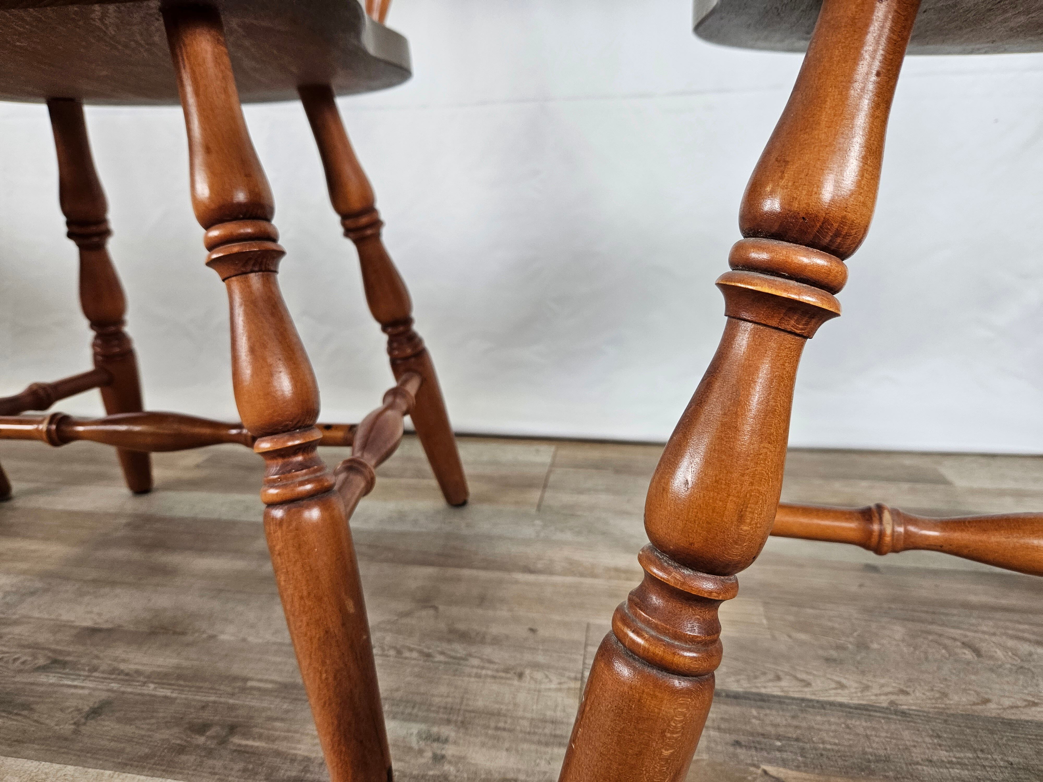 Set of 4 country style chairs, 80s