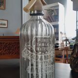 Syphon de bar anglais année 40 en verre moulé et bakélite