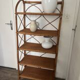 Rattan bookcase shelf