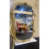 Impressive “Torciglione” Gold Murano Glass Wall Mirror in Barovier Style