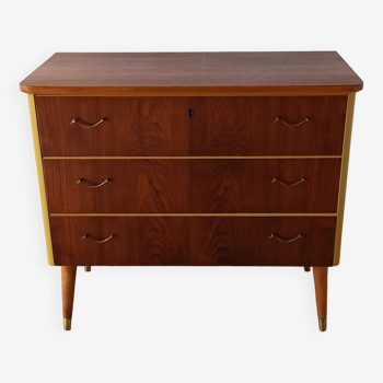 Commode à trois tiroirs années 1970