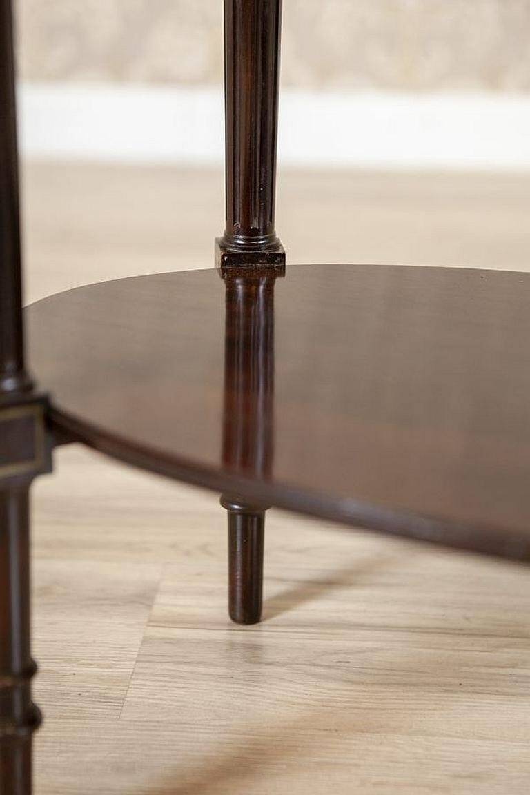 Early 20th Century English Walnut Oval Coffee Table, 1950s