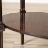 Early 20th Century English Walnut Oval Coffee Table, 1950s