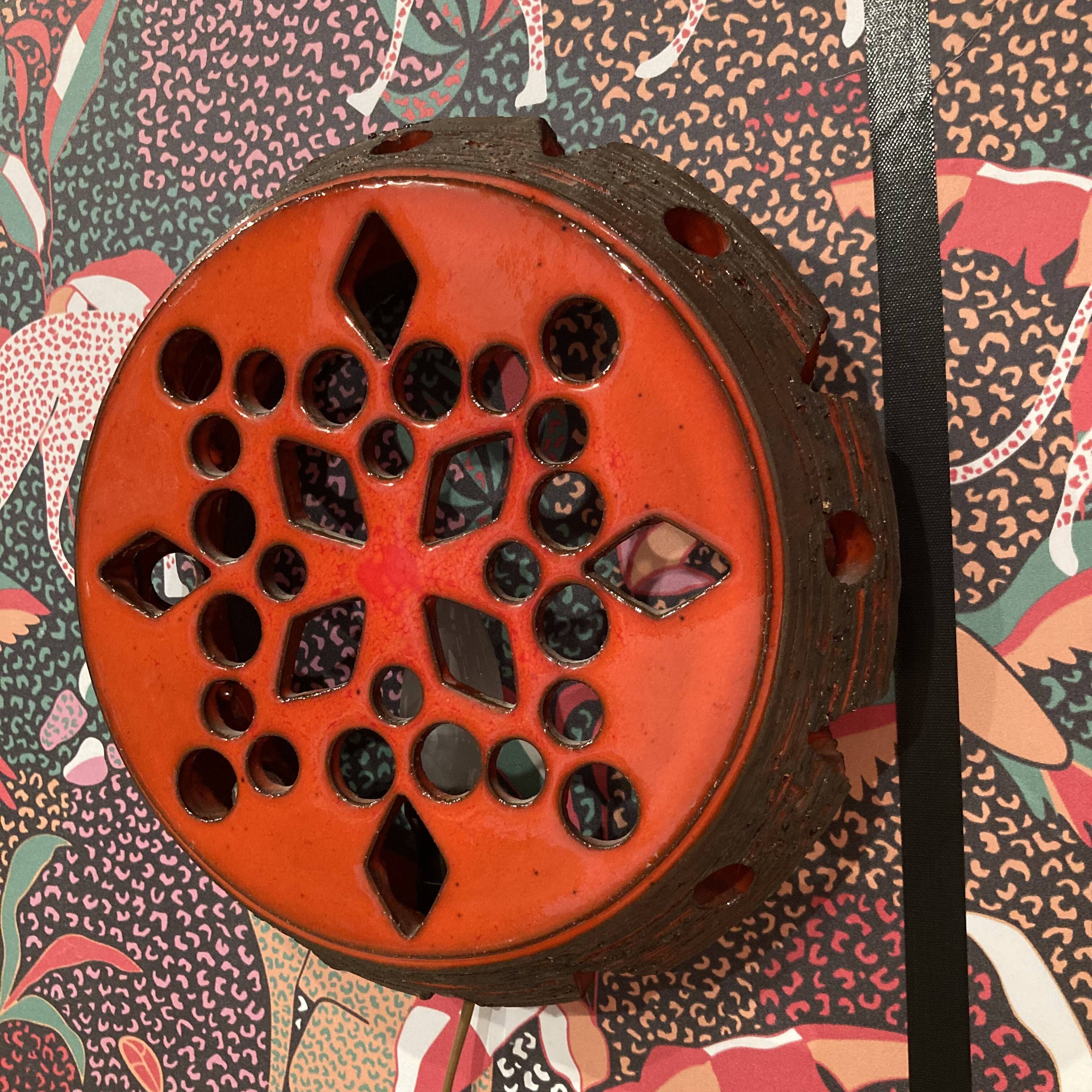 Large ceramic wall light, 1950s design