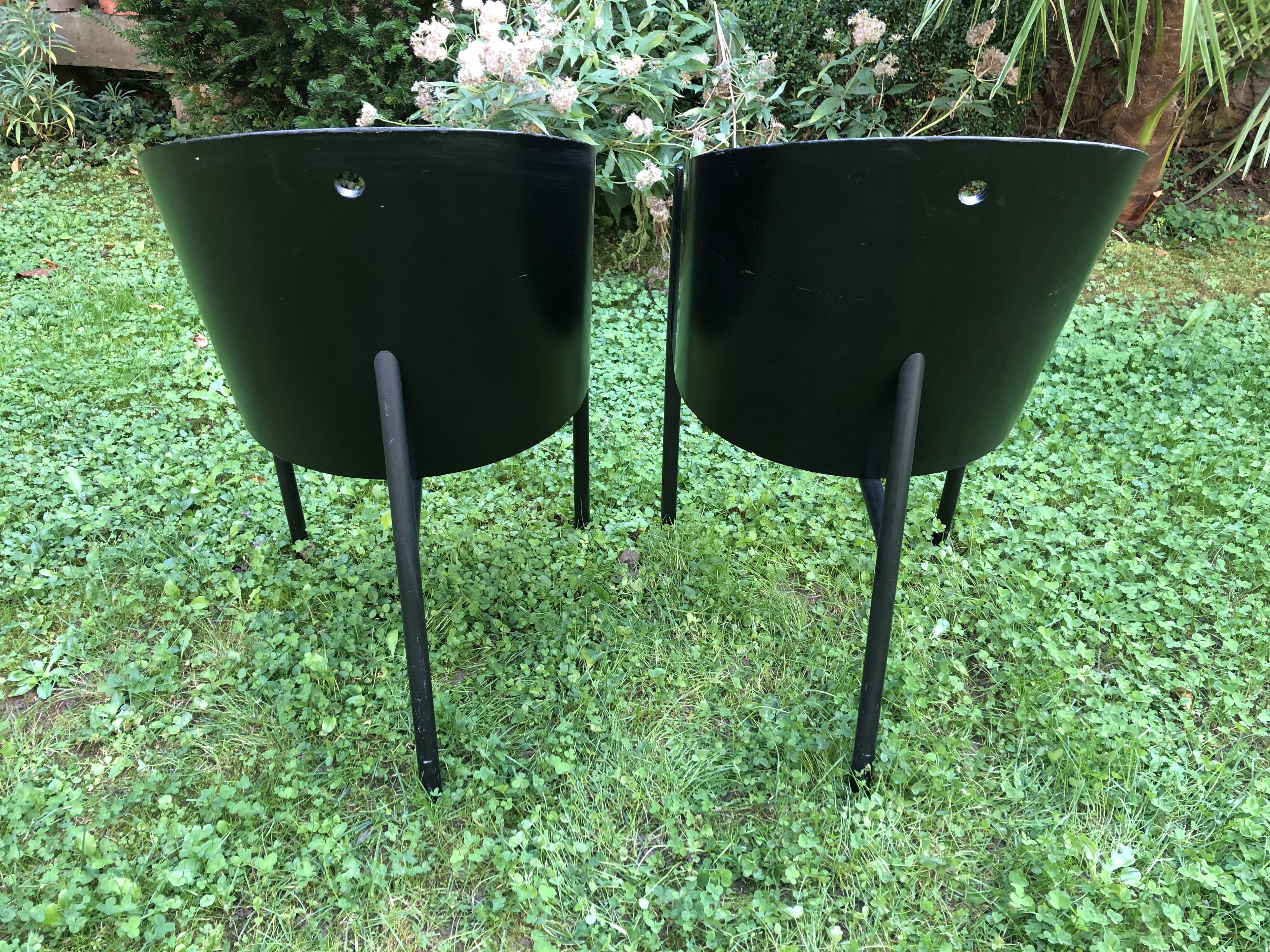 Pair of armchairs Costes signs Philippe Starck edition Aleph around 1980
