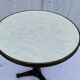 Round bistro table bar cafe terrace cast iron foot 1950