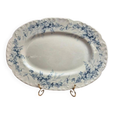 Grand plat ovale Terre de Fer Creil et Montereau Linotte – Xixe