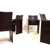 Set of 4 Matteo Grassi Korium dining/conference chairs by Tito Agnoli