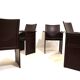 Set of 4 Matteo Grassi Korium dining/conference chairs by Tito Agnoli