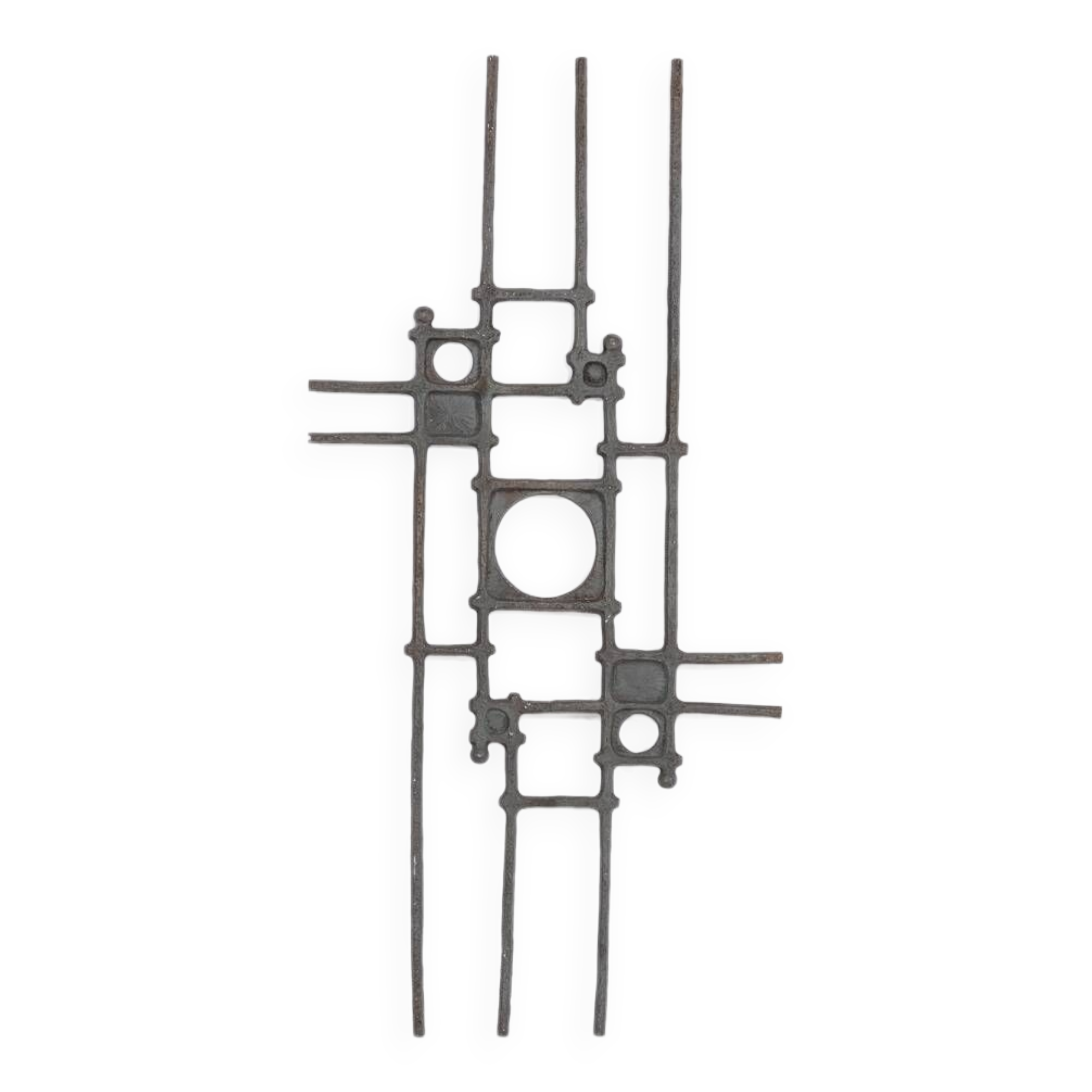 Luminaire de porte/art mural brutaliste fabriqué des années 1980