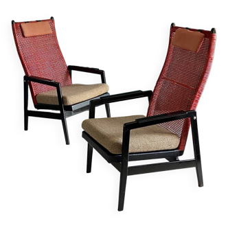 Paire de fauteuils p.j Muntendam G.Jonkers Noordwolde c. 1960