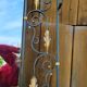 Art Deco 1930s wrought iron coat rack and hat stand